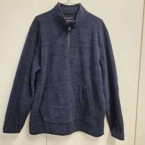 Banana Republic Men's Deep Blue Zip-Up Sweater